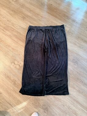 Black velvet joggers